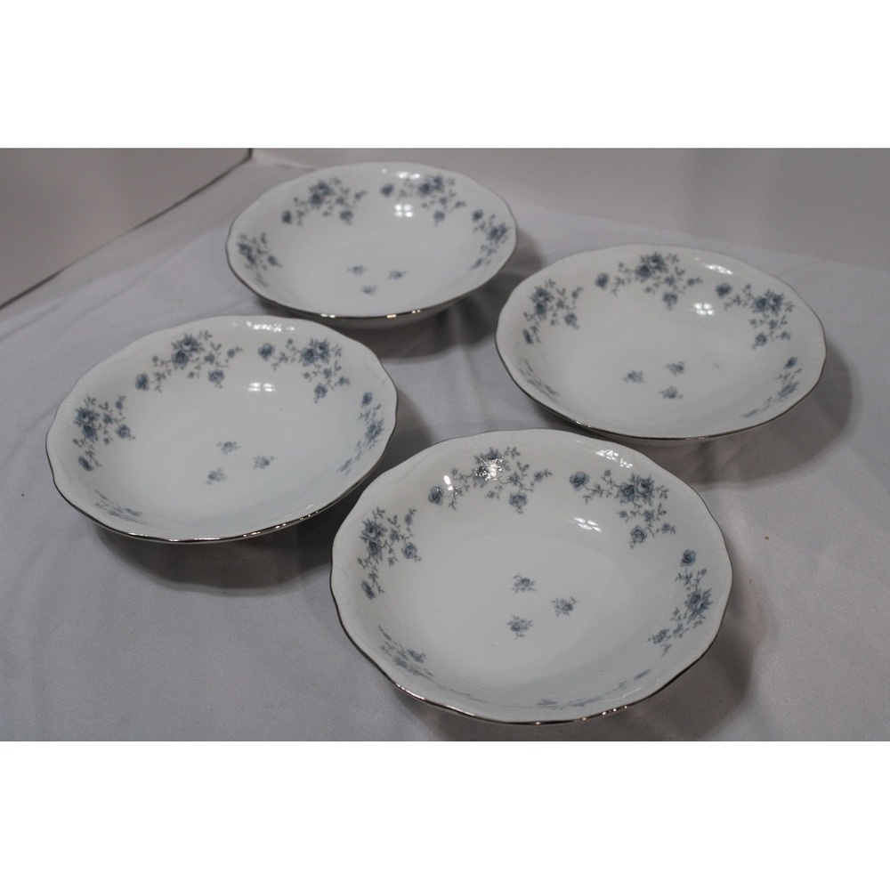 Johann Haviland Blue Garland Bavaria Germany Fine China Soup Bowls Set of 4